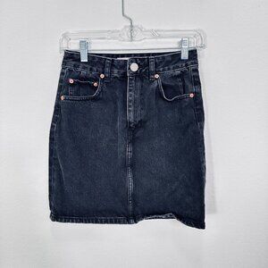 ASOS Black Denim Mini Skirt UK Size 8  US Size 4
